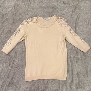 Carolina Herrera Beige Knit Top